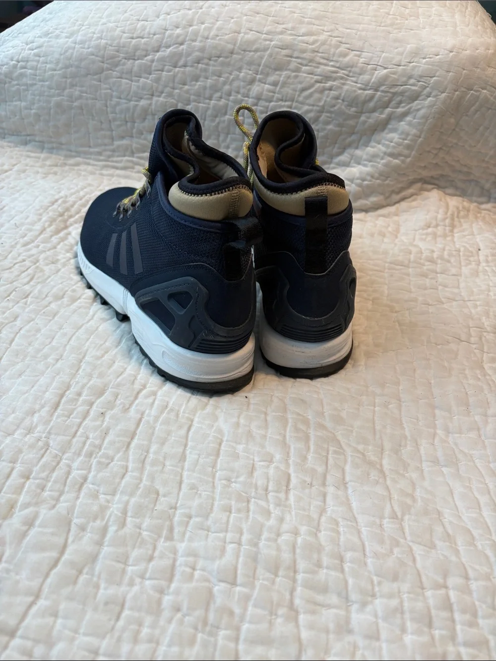 adidas Navy Athletic Shoes with Yellow Accents